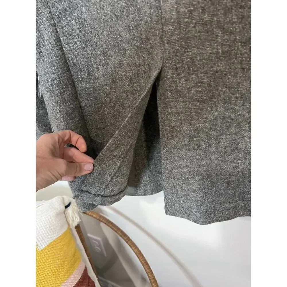 Recycle Brand Pure Wool Gray Flannel Sport Coat – Made in Italy – 40R dad core